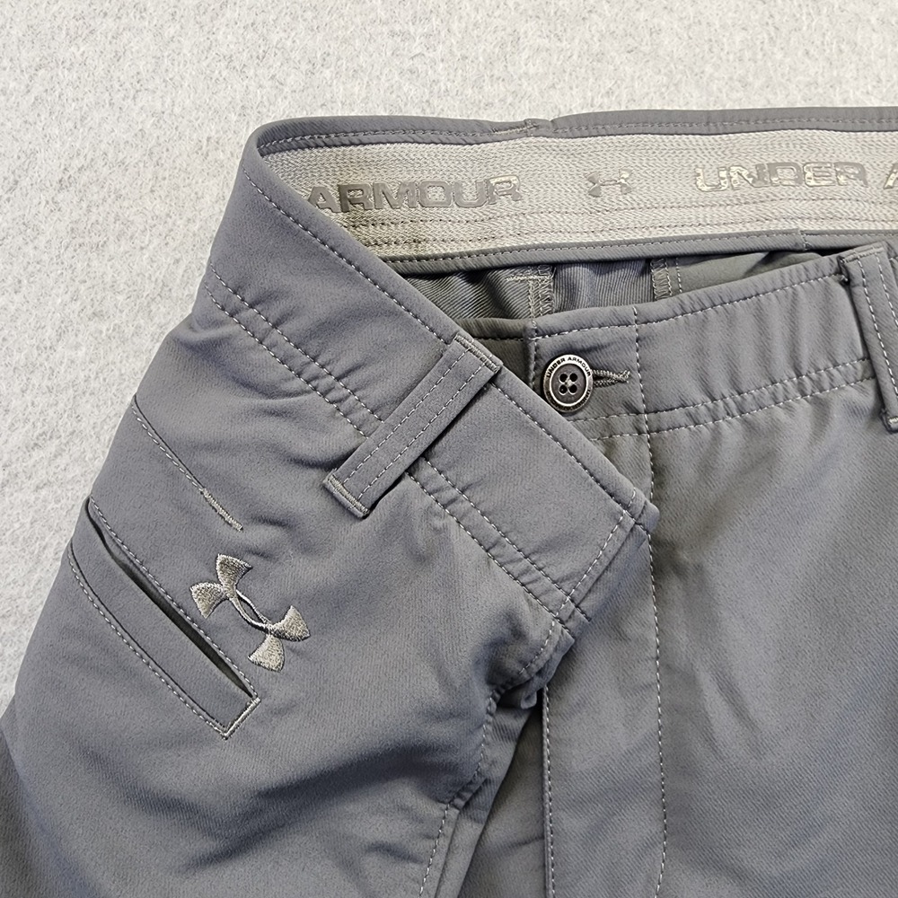 UNDER ARMOUR Match Play Golf Pants 38x32 Gray Performance Stretch